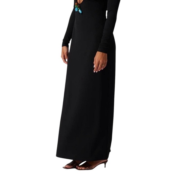 The Wolf Gang - NWT Samara Dress Black Maxi Chic Black Long Sleeve Dress Sz S - Picture 2 of 10